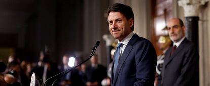 El candidato a primer ministro italiano, Giuseppe Conte.