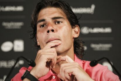 Nadal, durante la rueda de prensa