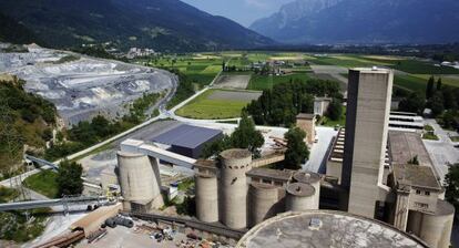 Instalaciones de Holcim en Untervazen, Suiza