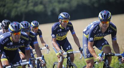 Contador, en un momento de una etapa del Tour de Francia de 2013.