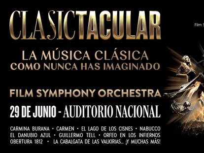 Cartel promocional del concierto 'Clasictacular' de la FSO.