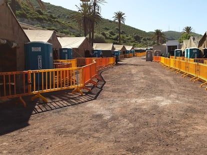 CATE de Barranco Seco (Gran Canaria) antes de recibir al primer grupo de migrantes procedentes del muelle de Arguineguín.