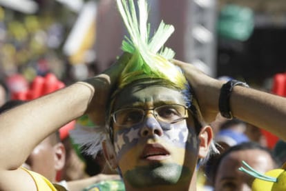 La afición brasileña se mostró indignada por la derrota de su selección