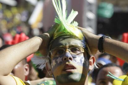 La afición brasileña se mostró indignada por la derrota de su selección