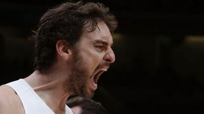 Gasol durante las semifinales.