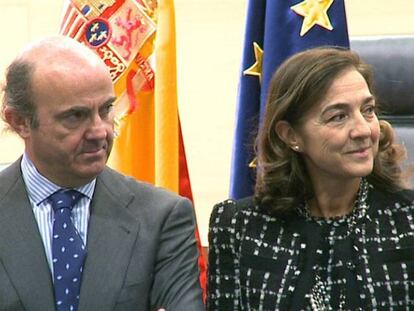 El ministro de Econom&iacute;a, Luis de Guindos, junto a la secretaria de Estado de I+D+i en una fotograf&iacute;a de archivo