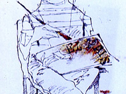 Ilustración de Tino Gatagán para el 10º aniversario de EL PAÍS.