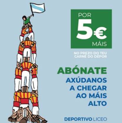 Cartel de la campaña de abonados del Deportivo Liceo.