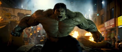 Edward Norton como Hulk en la película de 2008.