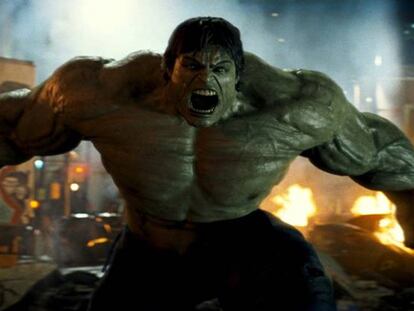 Edward Norton como Hulk en la película de 2008.