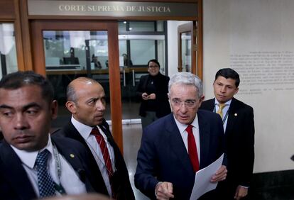 Álvaro Uribe en la Corte Suprema de Justicia.