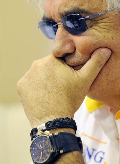 Flavio Briatore, ayer en el circuito barcelonés de Montmeló.
