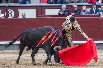 Daniel Luque, al natural, el 1 de abril de 2018, en Las Ventas.