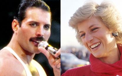 Freddie Mercury y Diana de Gales, en la &eacute;poca en que sol&iacute;an salir de marcha juntos.