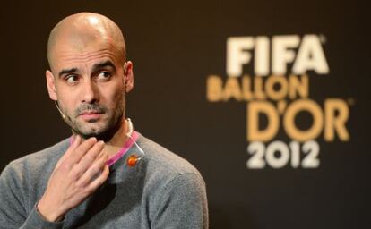 Guardiola, antes de la gala.