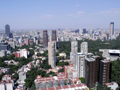 Vista del centro financiero de México.