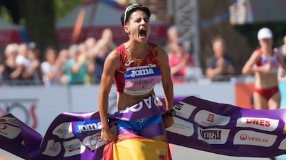 María Pérez, vencedora en Podebrady en 2023.