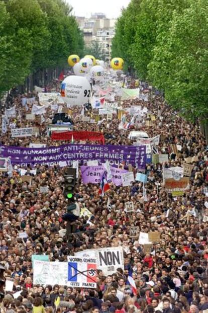 Manifestación del Primero de Mayo en París.