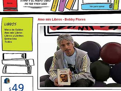 El artista Bobby Flores, en el programa argentino <i>Ver para leer.</i>