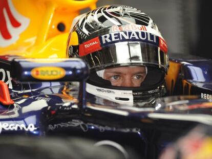 Vettel, durante los entrenamientos del GP de China.