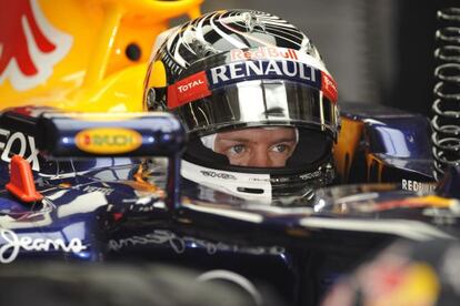 Vettel, durante los entrenamientos del GP de China.