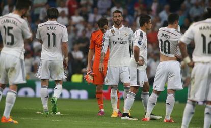 El Madrid, con Ramos en el centro, tras la eliminación.