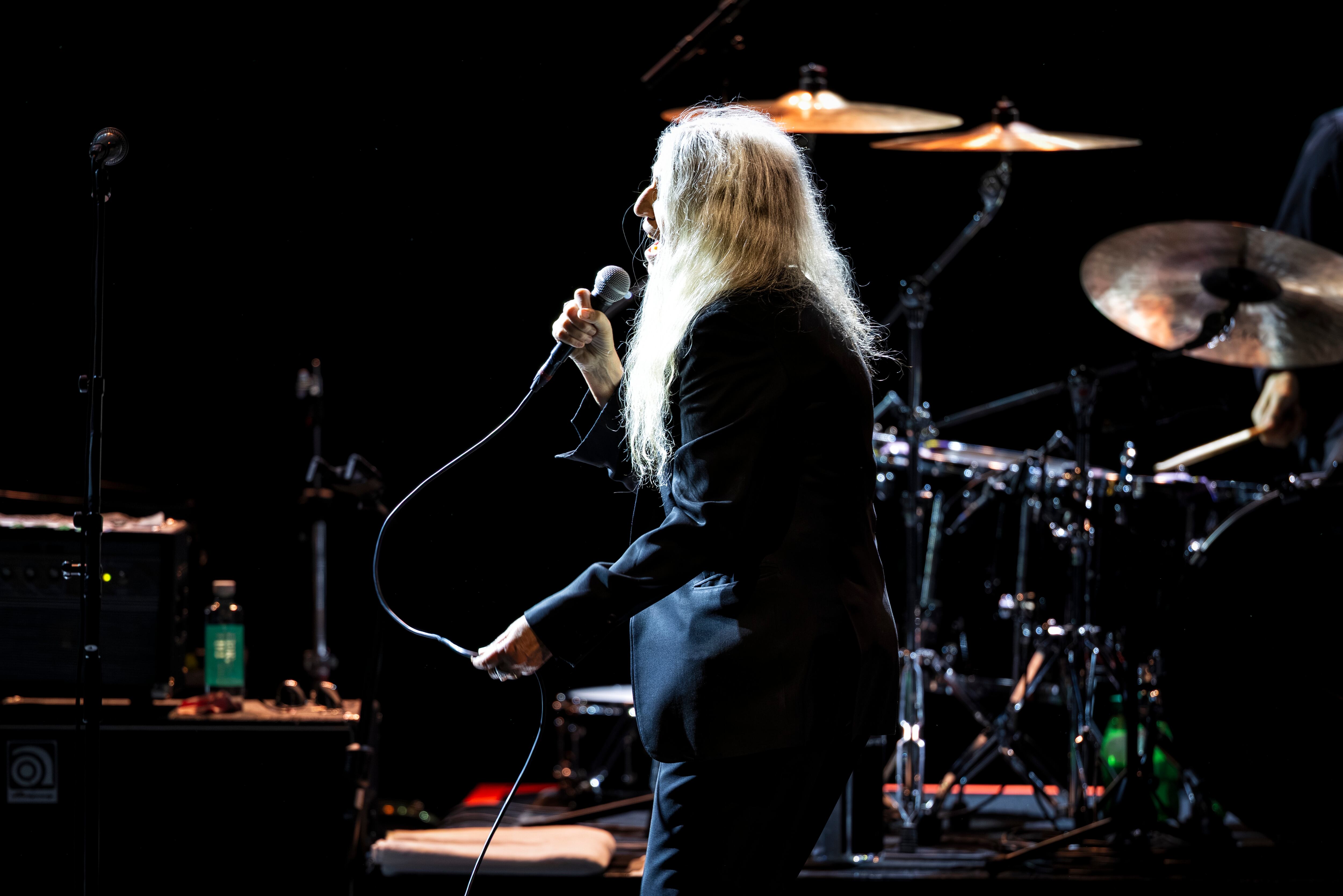 Otra imagen de Patti Smith, anoche en Madrid. 