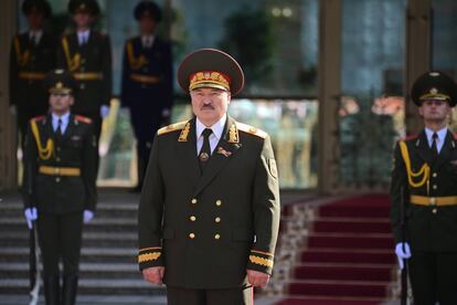 Lukashenko, durante la ceremonia de toma de posesión presidencial, el 23 de septiembre en Minsk. 