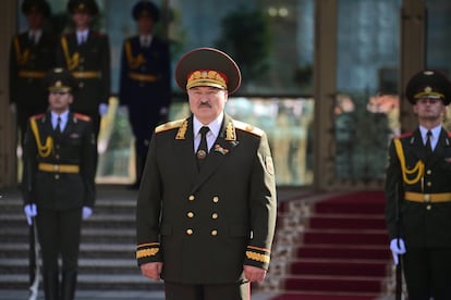 Lukashenko, durante la ceremonia de toma de posesión presidencial, el 23 de septiembre en Minsk.