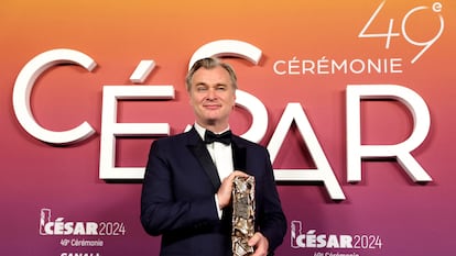 El director de cine Christopher Nolan, después de recibir el César de Honor, el pasado 23 de febrero.