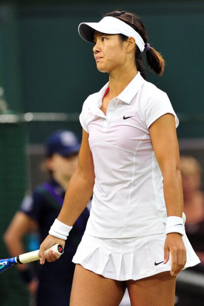 La china Na Li, durante el encuentro ante la alemana Lisicki.