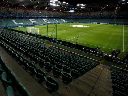 El estadio del Legia, vac&iacute;o, poco antes del comienzo del partido. 