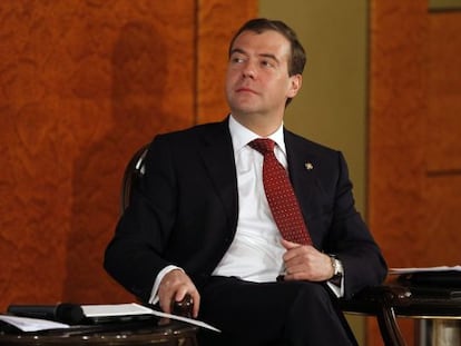 Dmitri Medvédev, hoy en Moscú.