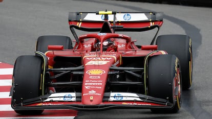 Carlos Sainz durante los entrenamientos libres del Gran Premio de Mónaco.