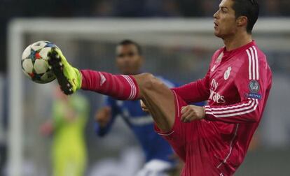 Cristiano, en el partido contra el Schalke 04.