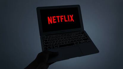 El logotipo de Netflix en la pantalla de un ordenador