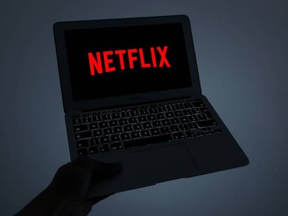 El logotipo de Netflix en la pantalla de un ordenador