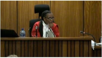 Thokozile Masipa, en un momento del juicio contra Pistorius iniciado esta semana.