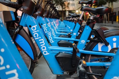 Las bicicletas eléctricas del Ayuntamiento de Madrid.