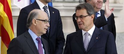 Crist&oacute;bal Montoro y Artur Mas.