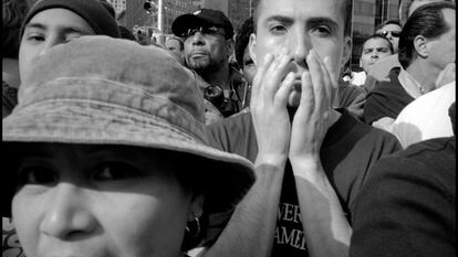 Un grupo de personas en la Maratón de Nueva York de 2003.