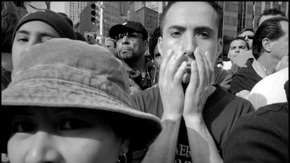 Un grupo de personas en la Maratón de Nueva York de 2003.