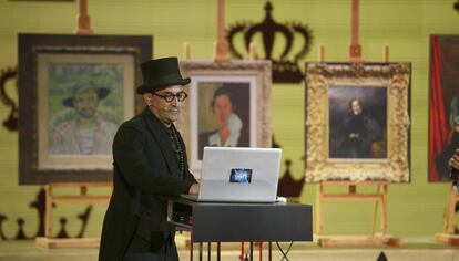 El artista asturiano Paco Cao en su participación en 'Tú sí que vales' en Italia.