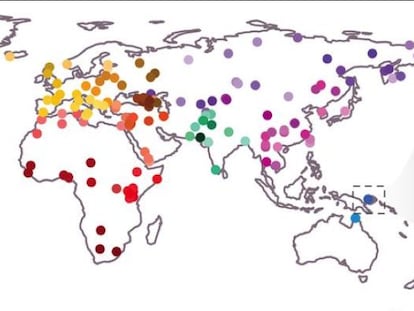 Localización geográfica de las 159 poblaciones estudiadas.