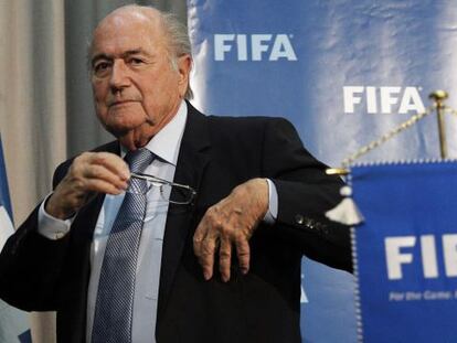 Blatter, na sede da FIFA.