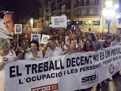 Un momento de la manifestaci&oacute;n celebrada en la capital balear.