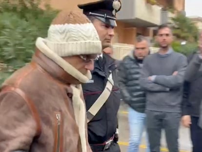 Matteo Messina Denaro, en el momento de su arresto en Palermo, el lunes .