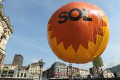 Globo promocional del Festival de publicidad El Sol, el año pasado en Bilbao.