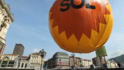 Globo promocional del Festival de publicidad El Sol, el año pasado en Bilbao.