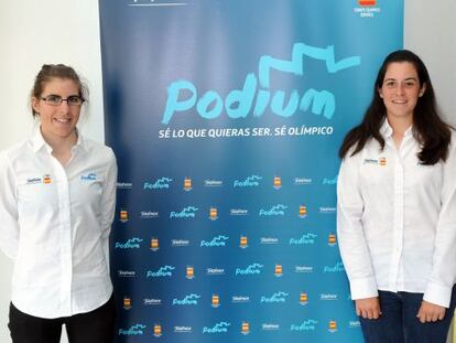 Las dos deportistas vasas becadas en el plan 'Podium'.